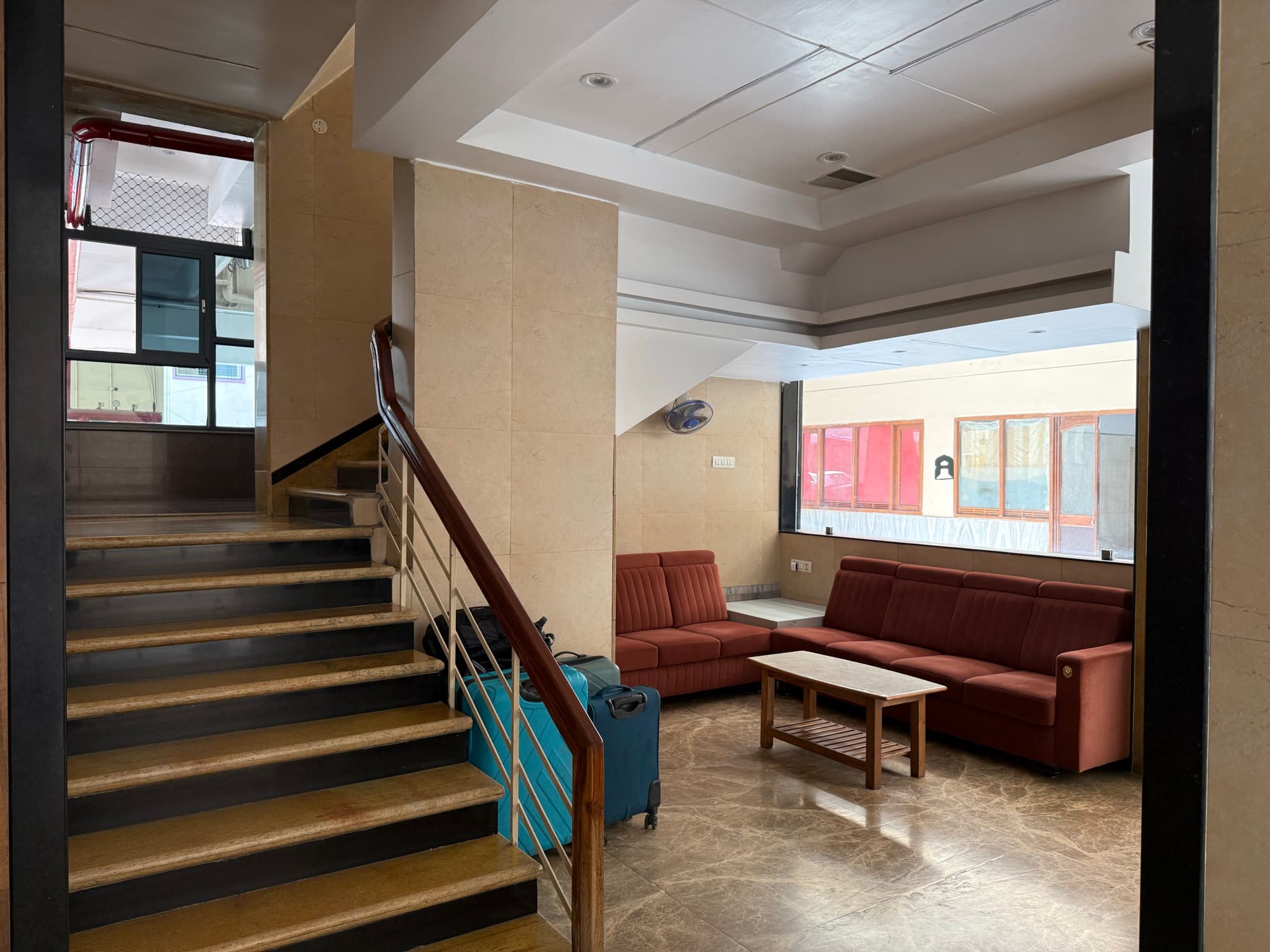 Stairs to the rooms
